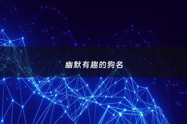 幽默有趣的狗名 - 幽默的狗狗名字