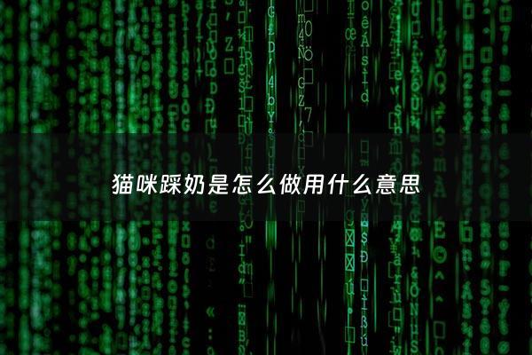 猫咪踩奶是怎么做用什么意思 - 猫咪踩奶是怎么样的