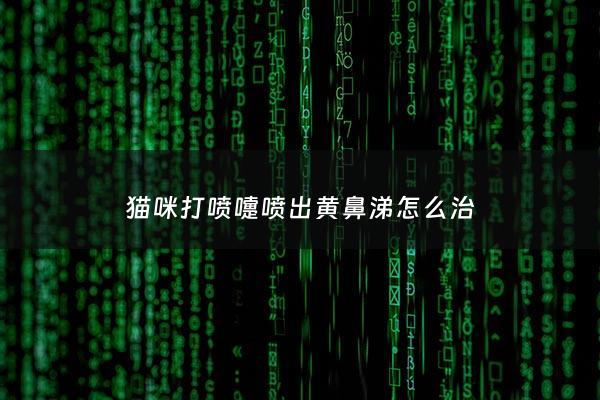 猫咪打喷嚏喷出黄鼻涕怎么治 - 猫咪打喷嚏喷出黄鼻涕精神状态很好