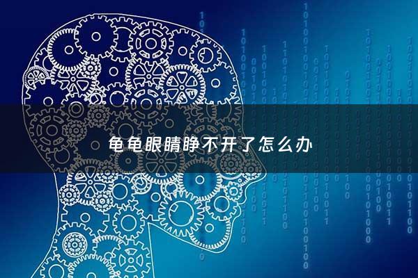 龟龟眼睛睁不开了怎么办 - 龟眼睛睁不开是什么原因