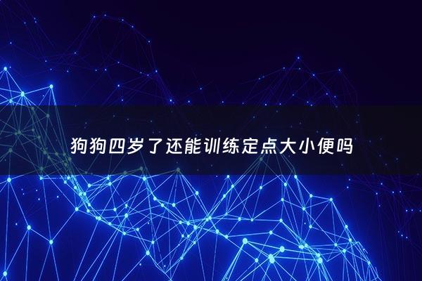 狗狗四岁了还能训练定点大小便吗 - 四岁狗还能纠正大小便