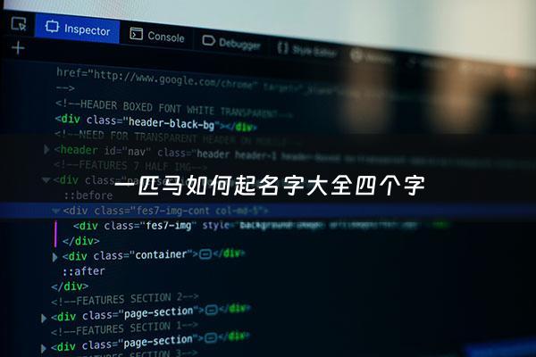 一匹马如何起名字大全四个字 - 一匹马四个成语