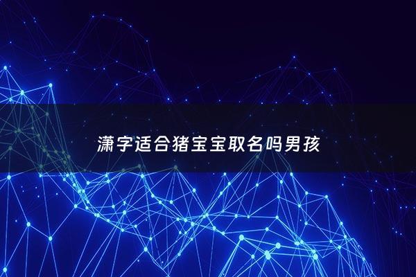 潇字适合猪宝宝取名吗男孩 - 潇字起名男孩最佳名字