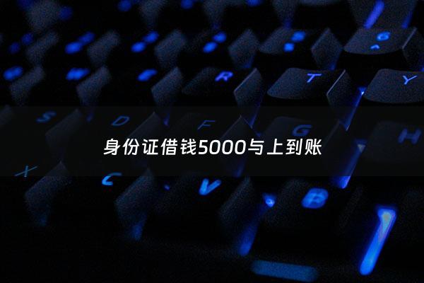 身份证借钱5000与上到账 - 身份证借钱500元