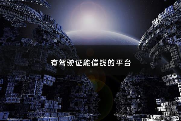 有驾驶证能借钱的平台 - 有驾驶证能借钱的平台有哪些