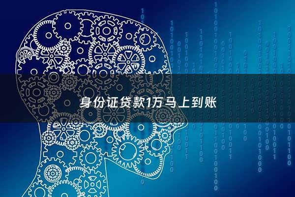 身份证贷款1万马上到账 - 身份证贷款有要求吗